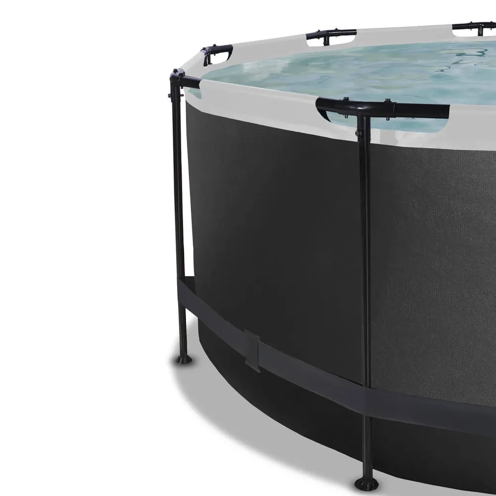 EXIT Black Leather Zwembad O360X122Cm Met Filterpomp