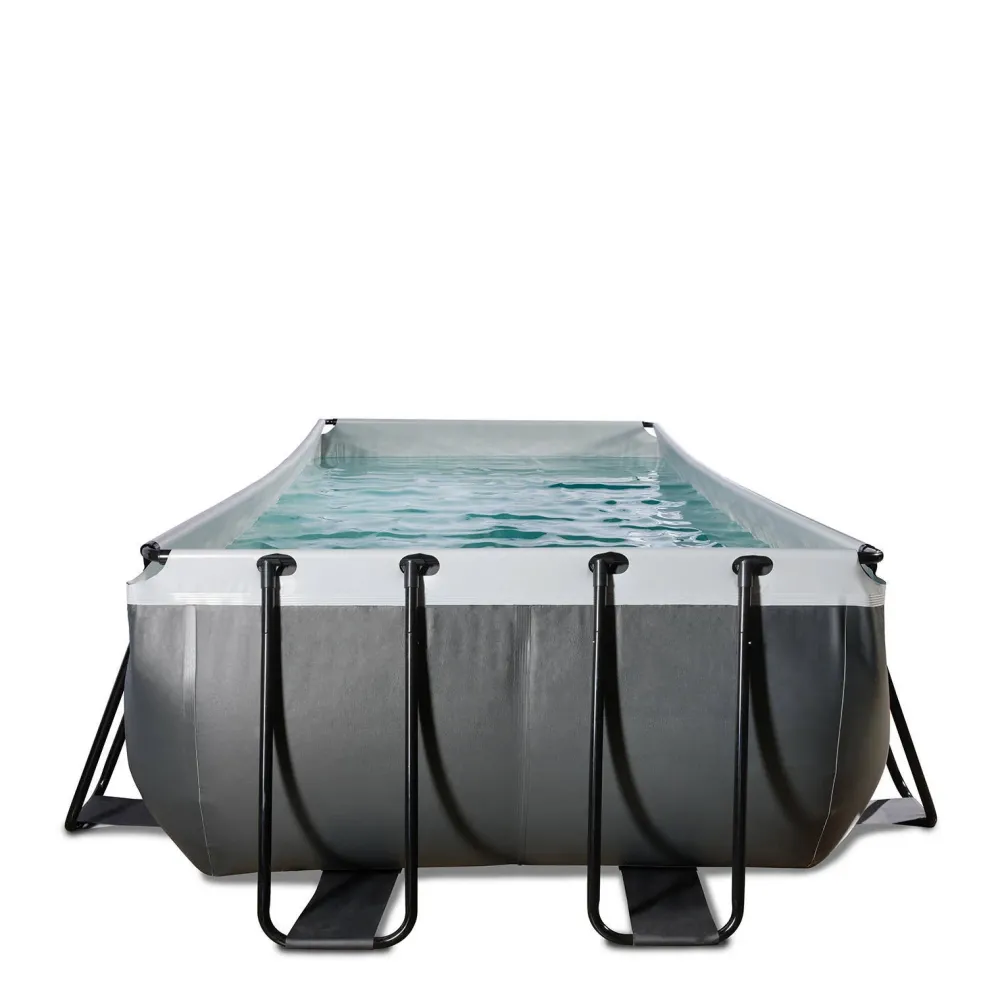 EXIT Black Leather Zwembad 540X250X122Cm Met Filterpomp