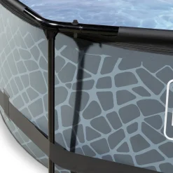 EXIT Frame Pool O300X76Cm (12V Cartridge Filter) – Grijs