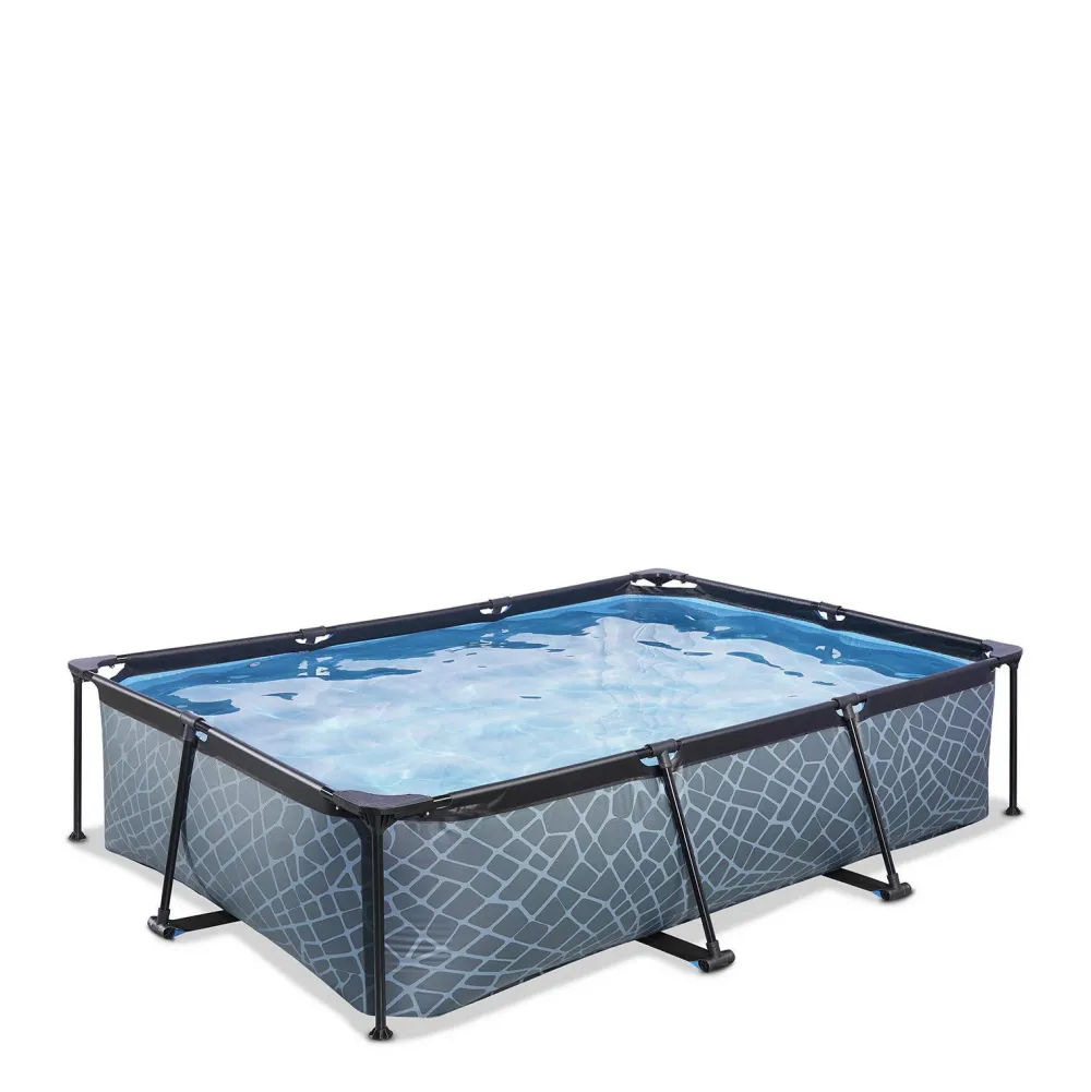 EXIT Frame Pool 300X200X65Cm (12V Cartridge Filter) - Grijs