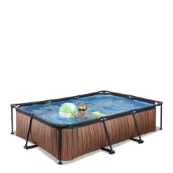 EXIT Frame Pool 300X200X65Cm (12V Cartridge Filter) - Houtbruin