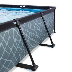 EXIT Frame Pool 300X200X65Cm (12V Cartridge Filter) - Grijs