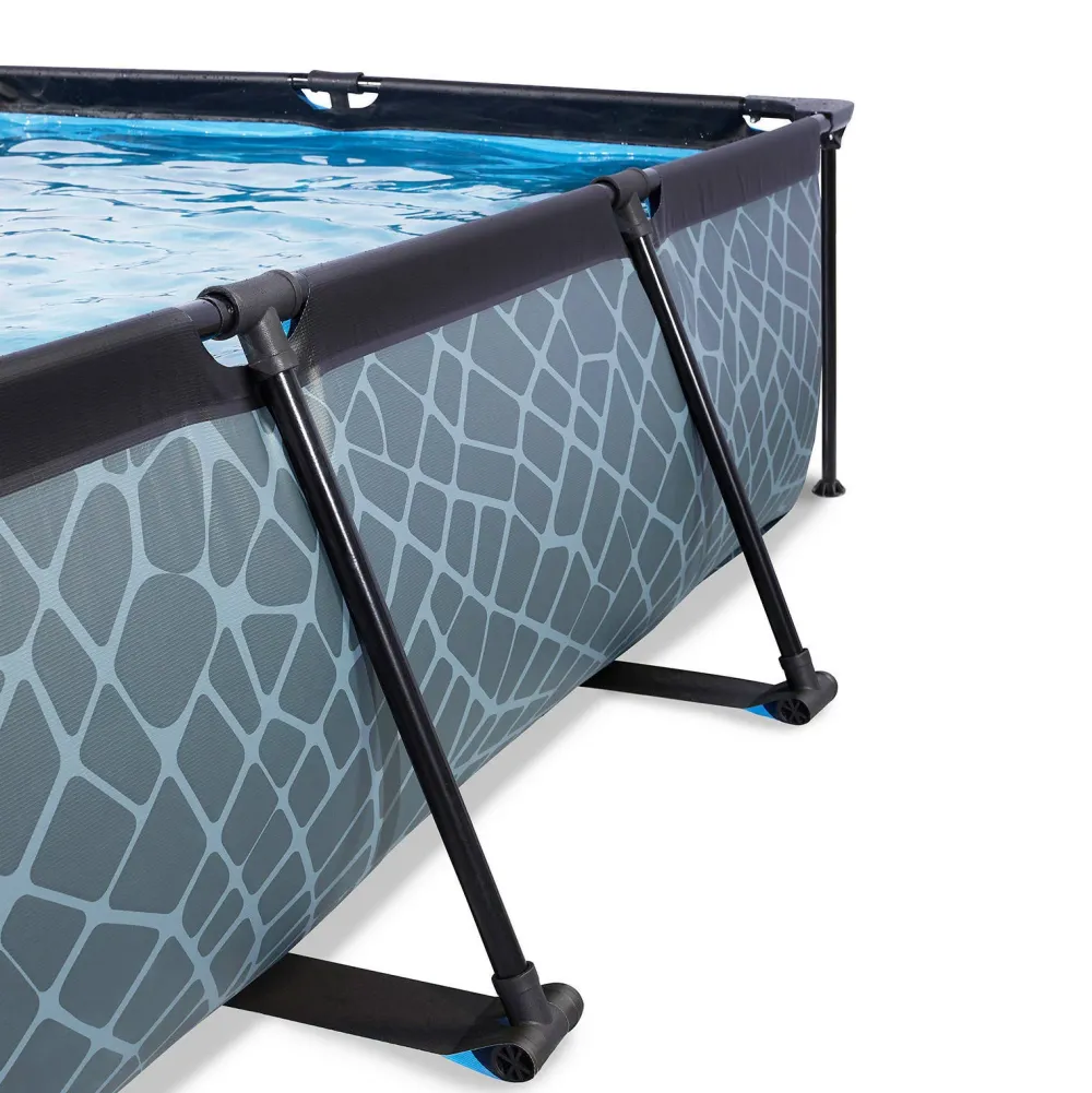 EXIT Frame Pool 300X200X65Cm (12V Cartridge Filter) - Grijs