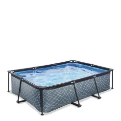 EXIT Frame Pool 220X150X60Cm (12V Cartridge Filter) - Grijs