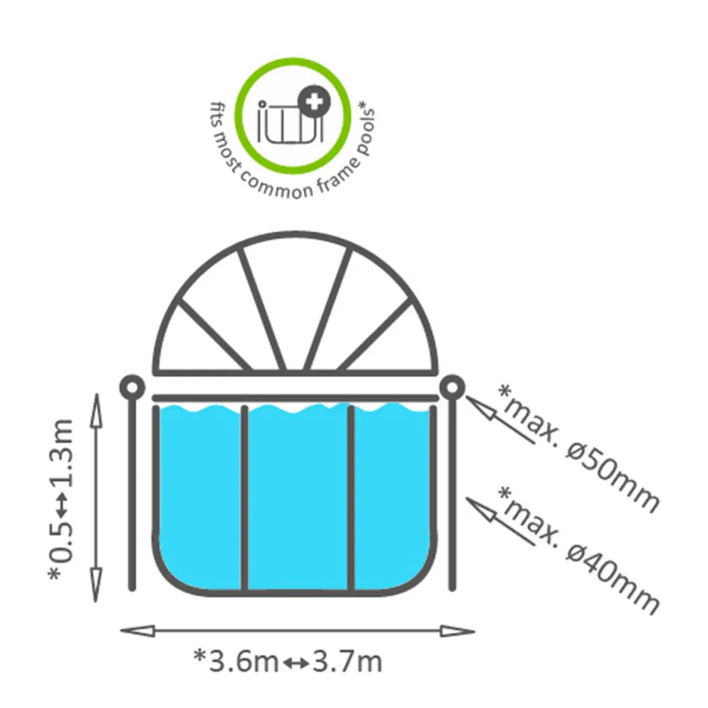 EXIT Overkapping Voor Frame Pool O360 Cm