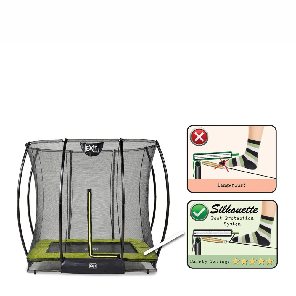 EXIT Silhouette Ground Trampoline 214X153 Cm