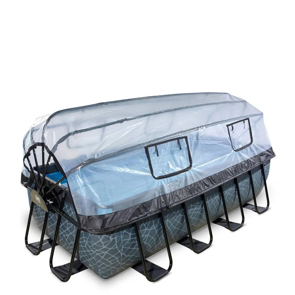 EXIT Zwembad Stone Met Overkapping (400X200 Cm)