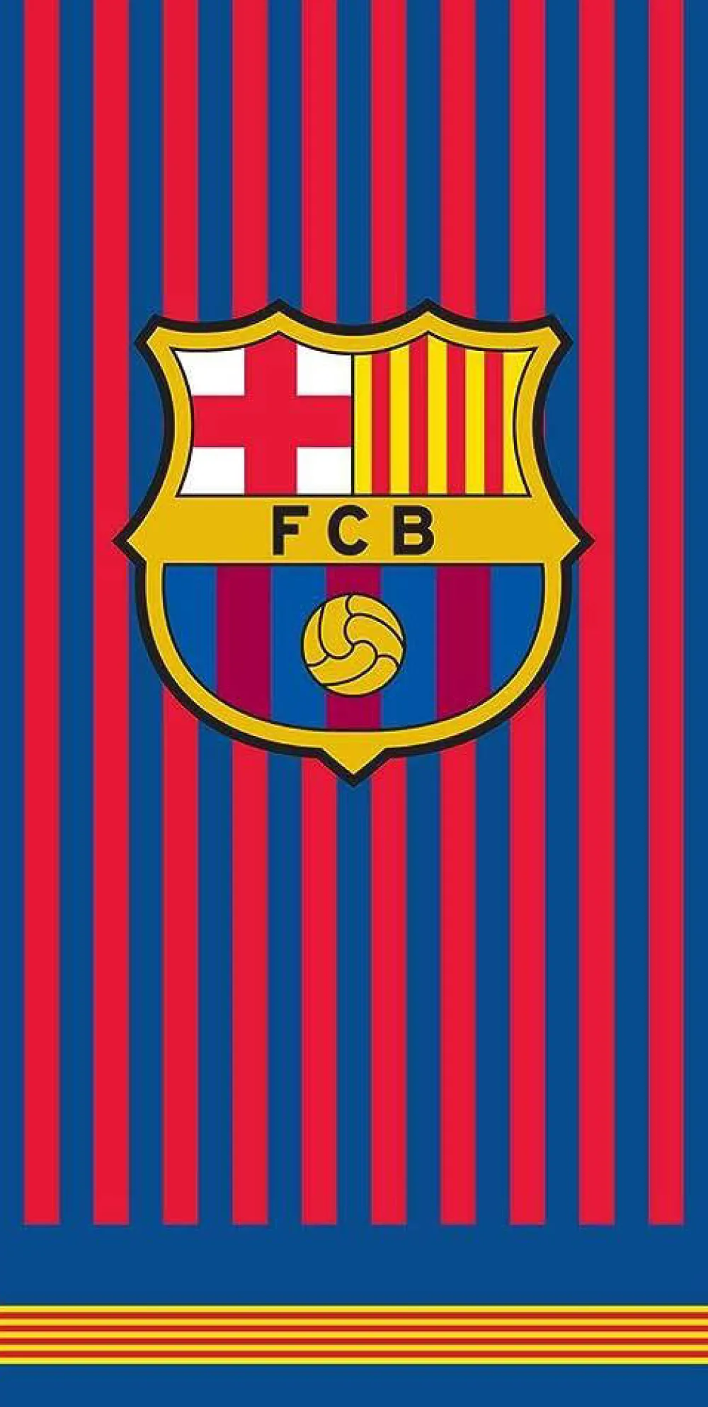 Best FC Barcelona Kinderstrandlaken (70X140 Cm) Rood/Blauw