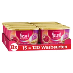 Outlet Fleuril Renew Color Caps - Wascapsules - Gekleurde Was - Voordeelverpakking - 8 X 15 Wasbeurten - 120 Wasbeurten