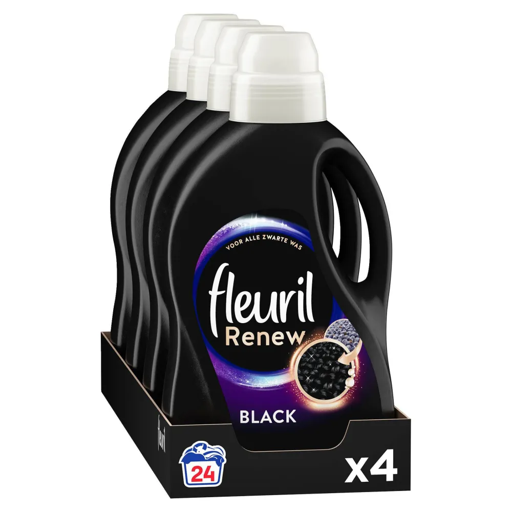 Online Fleuril Renew Liquid Black Vloeibaar Wasmiddel - 4 X 24 Wasbeurten - Voordeelverpakking - 24 Wasbeurten