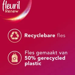 Clearance Fleuril Renew Liquid Color - Vloeibaar Wasmiddel - Voordeelverpakking - 4 X 49 Wasbeurten - 196 Wasbeurten