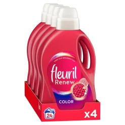 Clearance Fleuril Renew Liquid Color Vloeibaar Wasmiddel - 4 X 24 Wasbeurten - Voordeelverpakking - 24 Wasbeurten