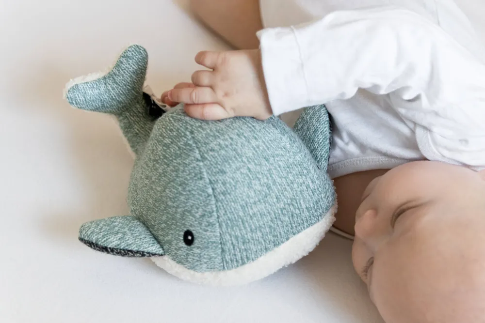 Flow Amsterdam Hartslagknuffel Moby Walvis Groen - Knuffel 24 Cm