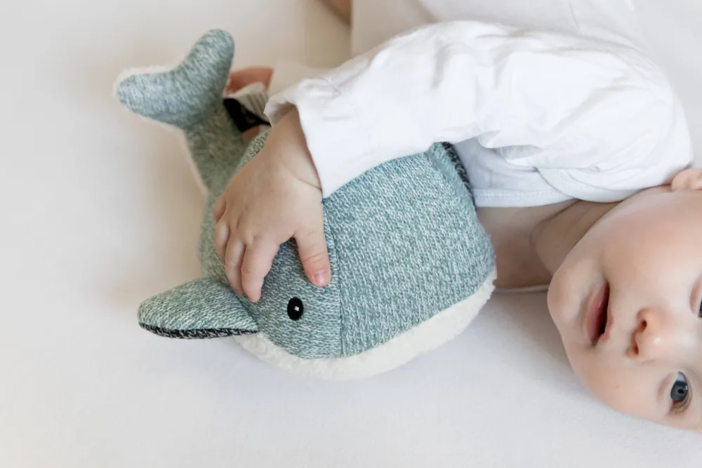 Flow Amsterdam Hartslagknuffel Moby Walvis Groen - Knuffel 24 Cm