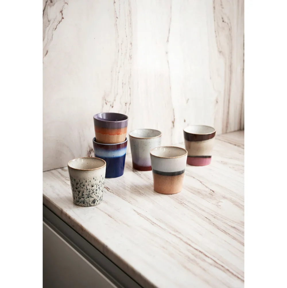 Clearance HKliving Koffiekopje 70'S (O7,5) (180 Ml) (Set Van 6)