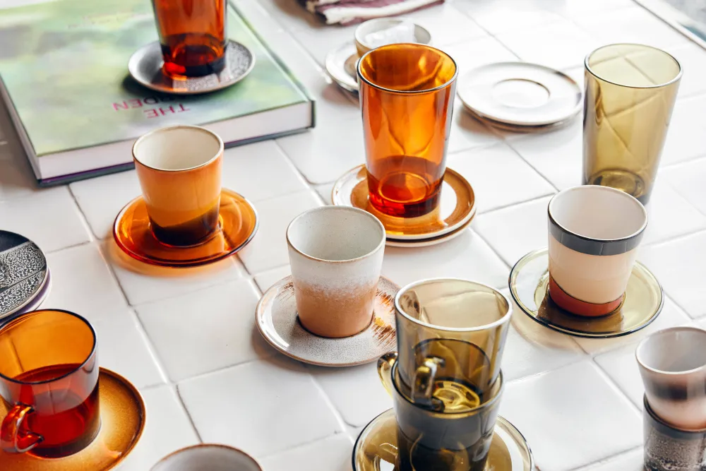 Best HKliving Theeglas 70'S (O8,7 Cm) (400 Ml) (Set Van 4)