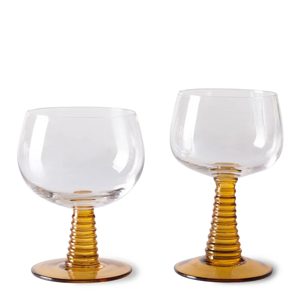 Discount HKliving Wijnglas Swirl (350 Ml) (O10 Cm)