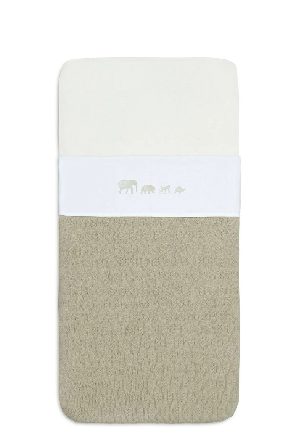 Hot Jollein Baby Ledikantlaken 120X150Cm Animals - Olive Green