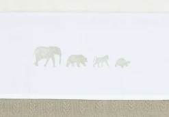 Hot Jollein Baby Ledikantlaken 120X150Cm Animals - Olive Green