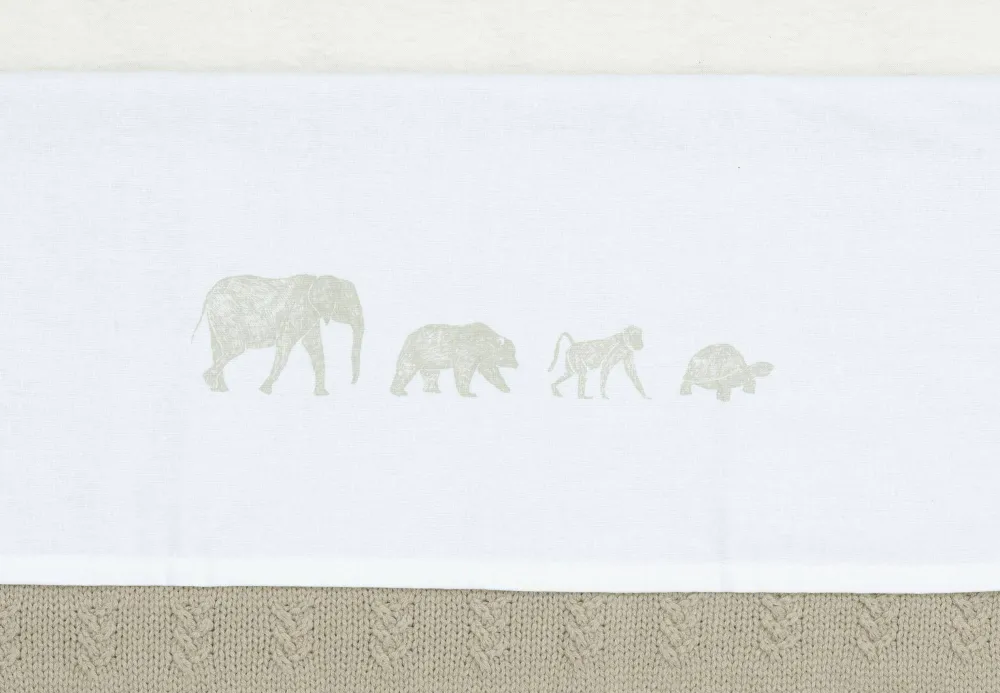 Hot Jollein Baby Ledikantlaken 120X150Cm Animals - Olive Green