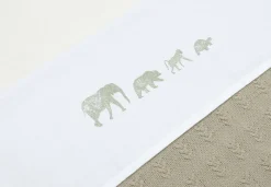 New Jollein Baby Wieglaken 75X100Cm Animals - Olive Green