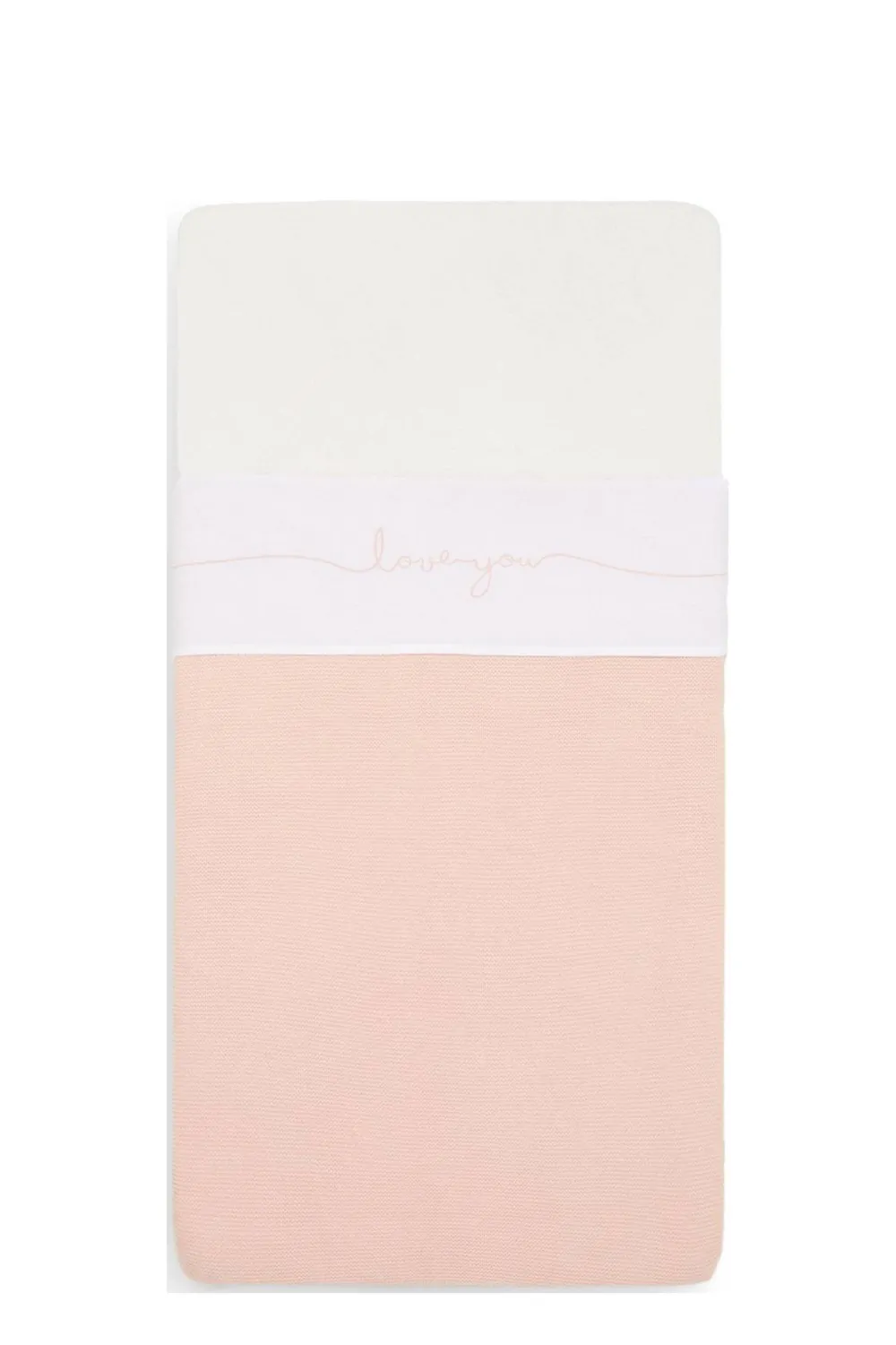 Online Jollein Baby Wieglaken 75X100Cm Love You Pale Pink