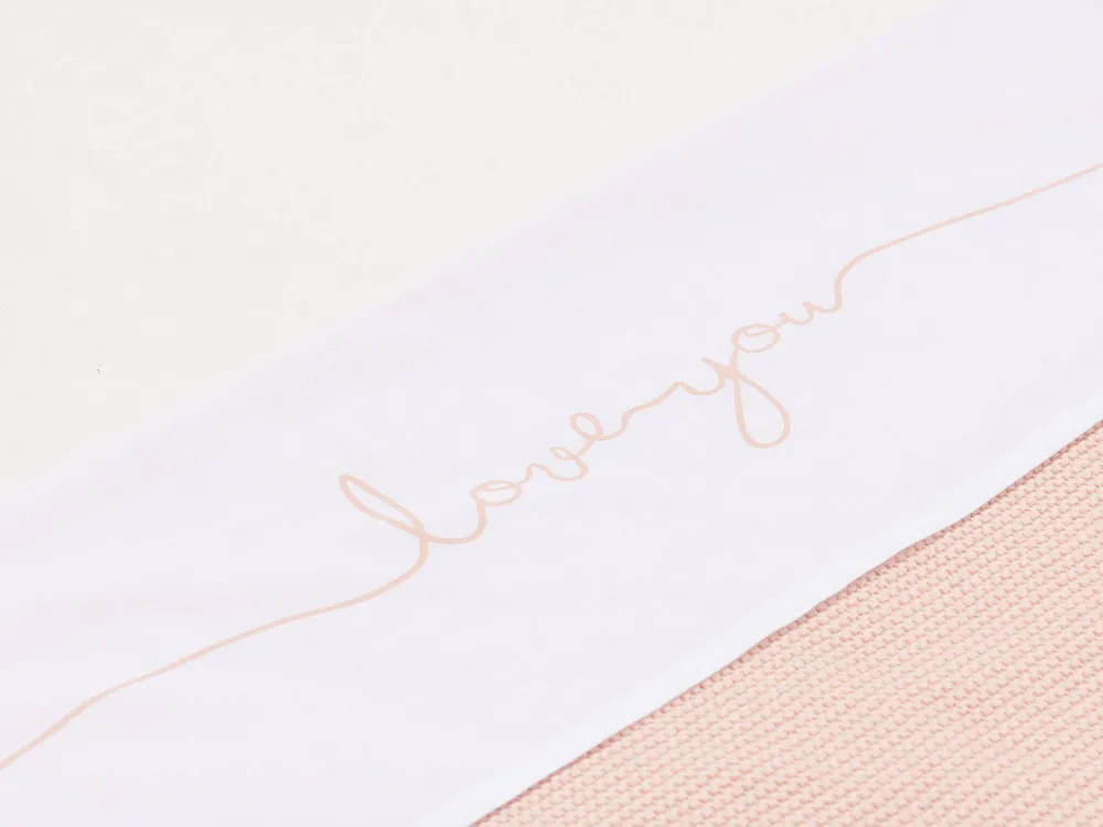 Online Jollein Baby Wieglaken 75X100Cm Love You Pale Pink