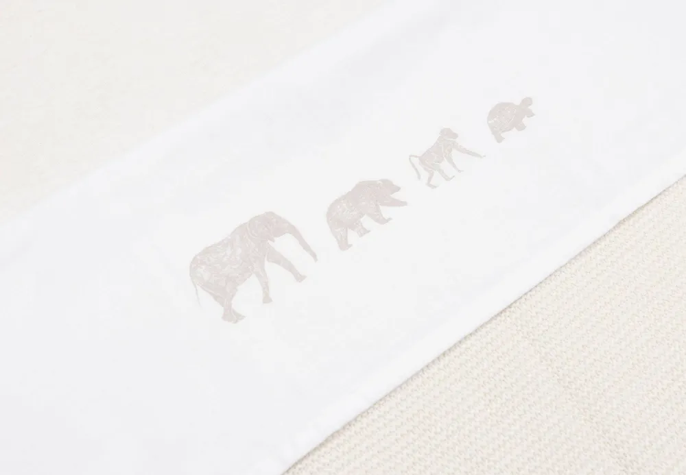 Outlet Jollein Baby Wieglaken 75X100Cm Animals - Nougat