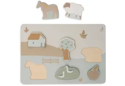 Jollein Houten Puzzel 28X10X2Cm Farm Houten Legpuzzel 6 Stukjes