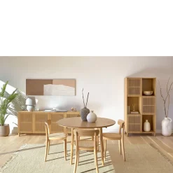 New Kave Home Uitschuifbare Eetkamertafel Oqui (120X120-200 Cm)