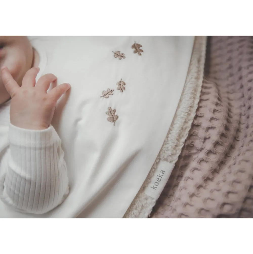 Best Koeka Falling Leaves Baby Wieglaken 80X100 Cm Wit