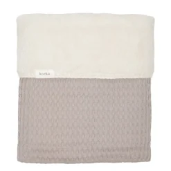Discount Koeka Oslo Plaid Wafel En Teddy Clay/Pebble (140X200 Cm)