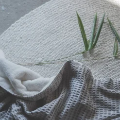 Discount Koeka Oslo Plaid Wafel En Teddy Clay/Pebble (140X200 Cm)