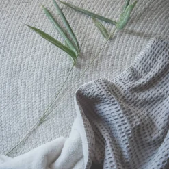 Discount Koeka Oslo Plaid Wafel En Teddy Clay/Pebble (140X200 Cm)