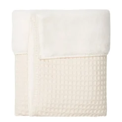Hot Koeka Oslo Plaid Wafel/Teddy 140X200 Cm Natural/Pebble (140X200 Cm)