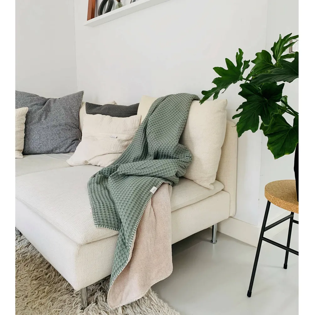 Outlet Koeka Oslo Teddy Eenpersoonsdeken Shadow Green (200X140 Cm)