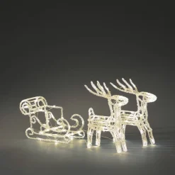 Best Konstsmide Acryl Rendieren Met Slee (Tuin) (Dimbaar)(42X70 Cm) (96 Led)