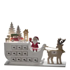 Outlet Konstsmide Adventskalender Met Arreslee (Op Batterij Met Timer) (45X31,6 Cm) (3 Led)