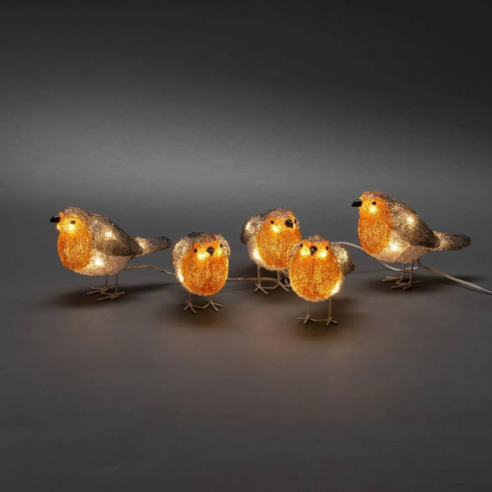 Discount Konstsmide Kerstlichtsnoer Vogels (400 Cm) (5 Vogels) (40 Led) (Rood)