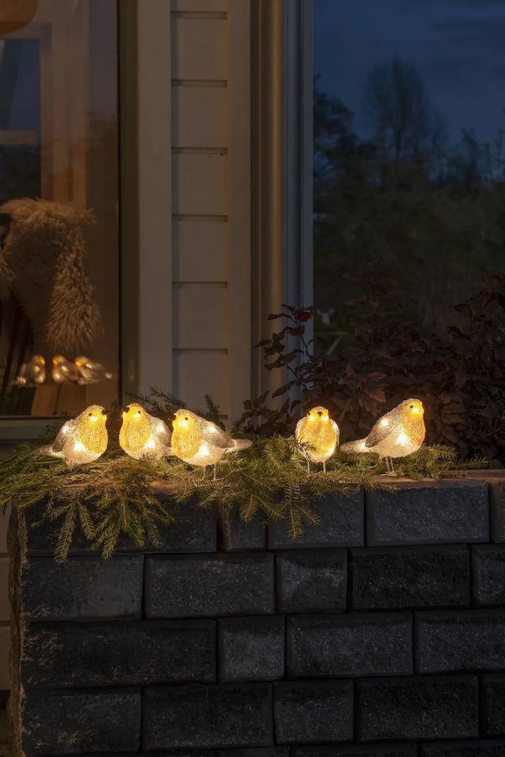 Discount Konstsmide Kerstlichtsnoer Vogels (400 Cm) (5 Vogels) (40 Led) (Rood)