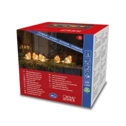 Discount Konstsmide Kerstlichtsnoer Vogels (400 Cm) (5 Vogels) (40 Led) (Rood)