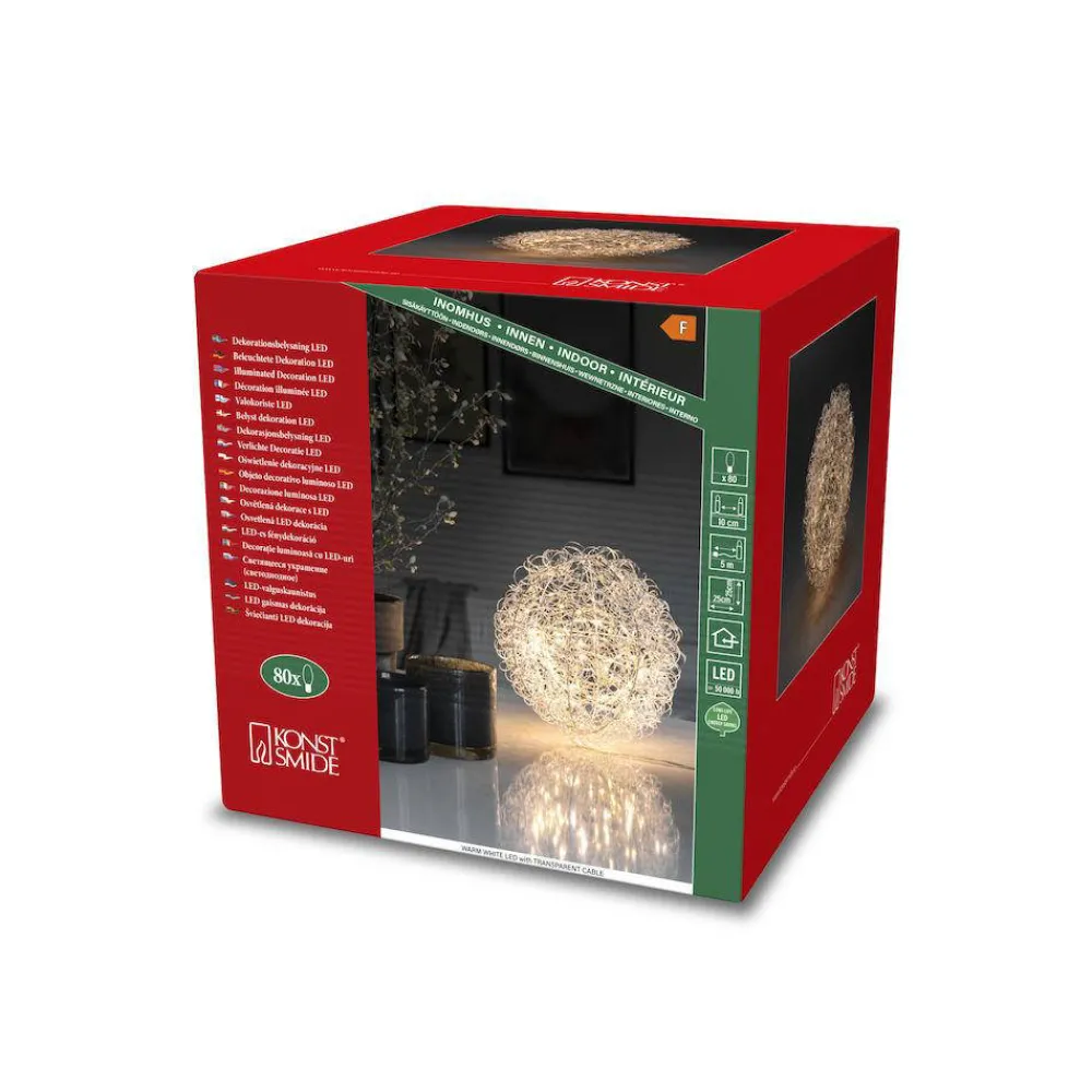 Clearance Konstsmide Metaaldraad Bal (O25 Cm) (80 Led)