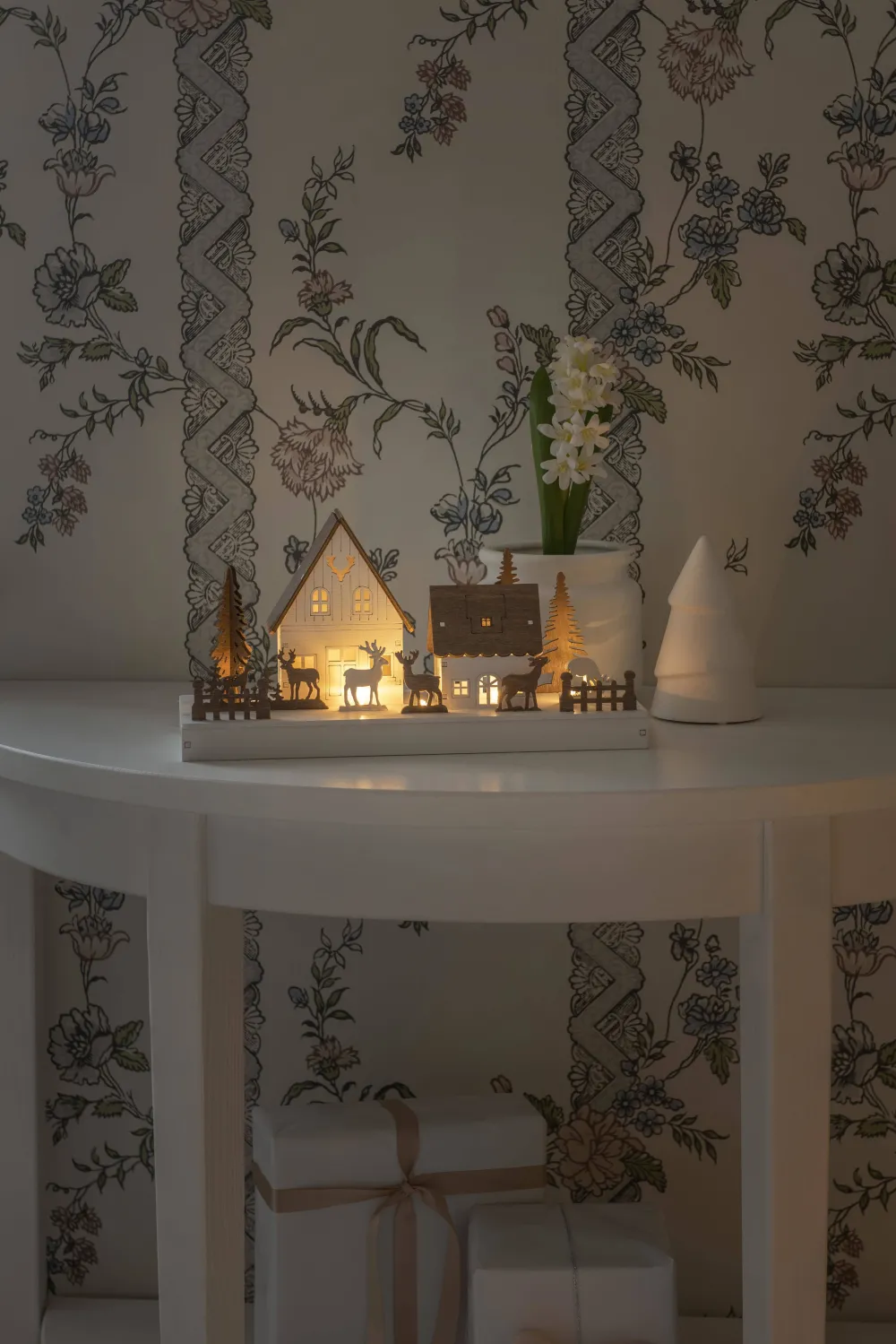 New Konstsmide Silhouet Huis En Reedieren (Op Batterij Met Timer) (14X28 Cm) (6 Led)