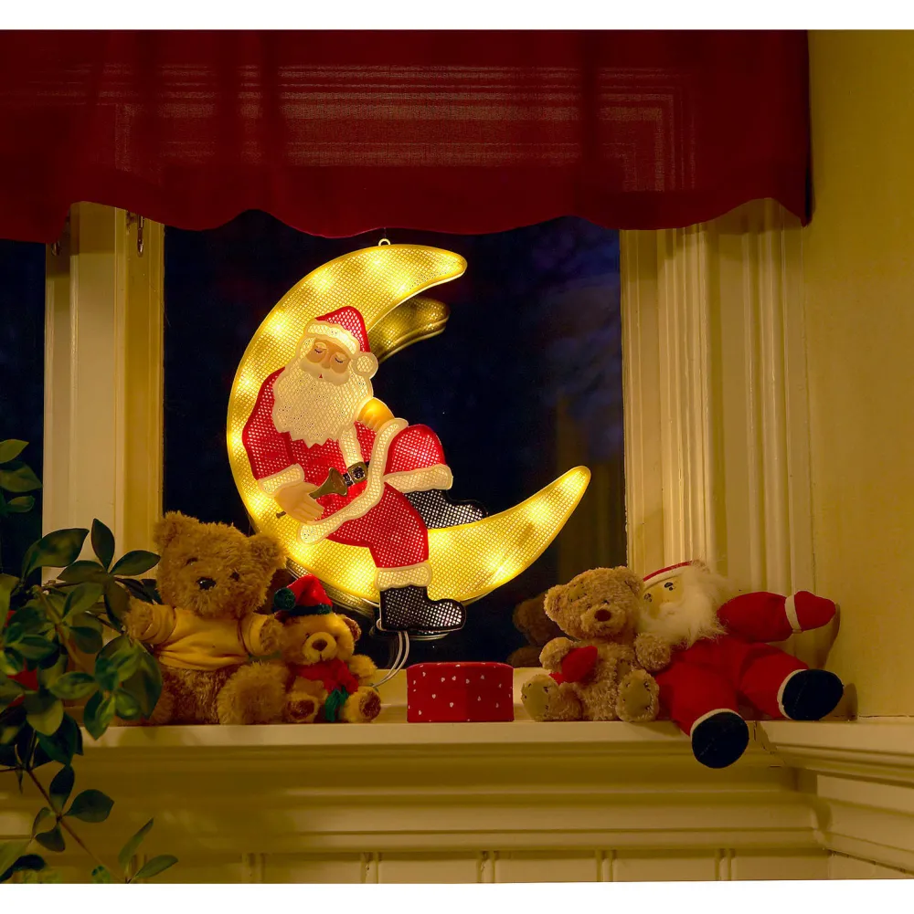 Clearance Konstsmide Venstersilhouet Kerstman (39X36 Cm) (20 Led)