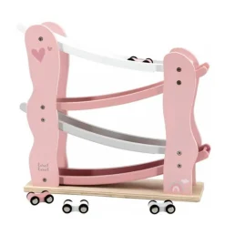 Label Label Wood Houten Auto Glijbaan Roze