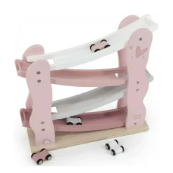 Label Label Wood Houten Auto Glijbaan Roze