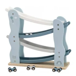 Label Label Wood Houten Auto Glijbaan Blauw