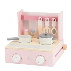 Label Label Wood Houten Kookfornuis Met Accessoires Roze