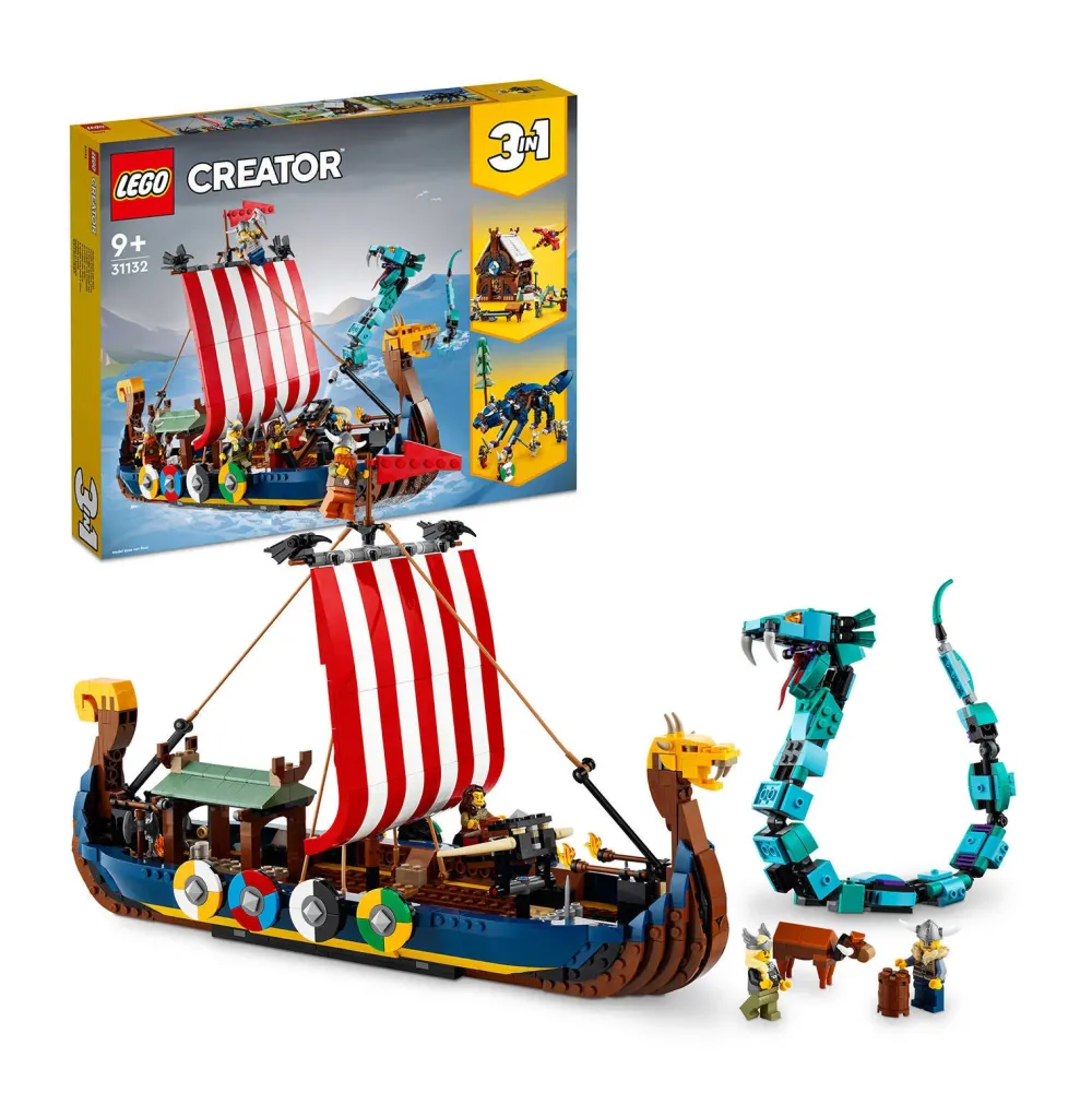 LEGO Creator Vikingschip En De Midgaardslang 31132