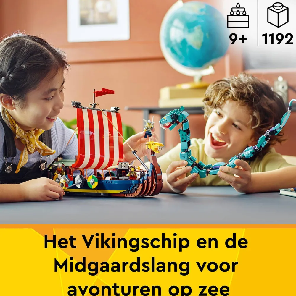 LEGO Creator Vikingschip En De Midgaardslang 31132
